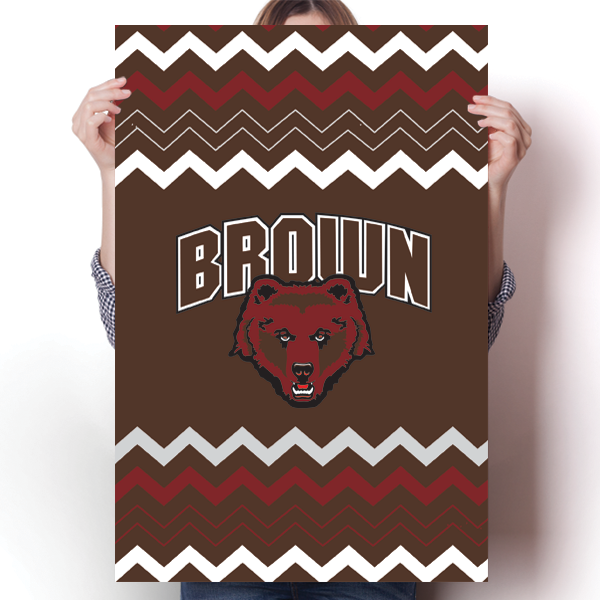 Brown University Bears - Chevron Poster