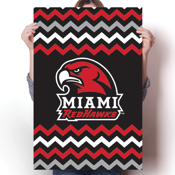 Miami University RedHawks - Chevron Poster