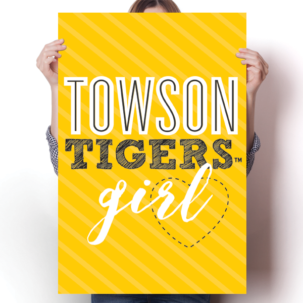 Towson Tigers Girl Poster