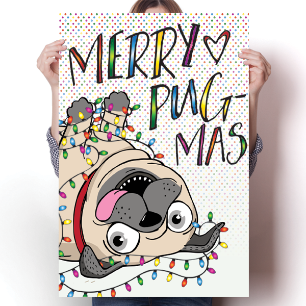 Merry Pugmas - Christmas Poster