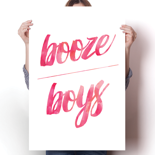 Booze Over Boys Poster