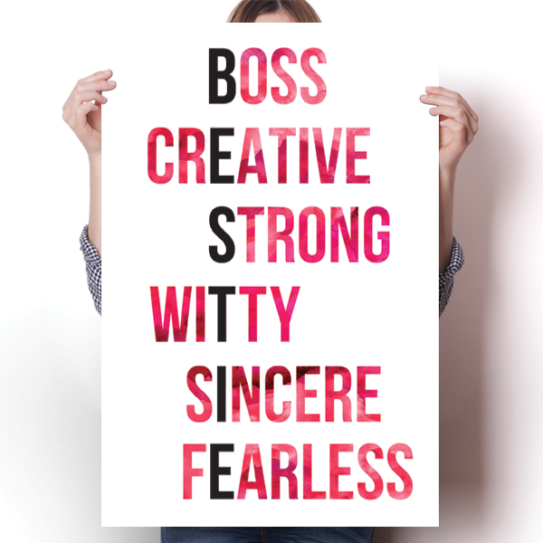 BESTIE - Watercolor Cherry Pop Poster