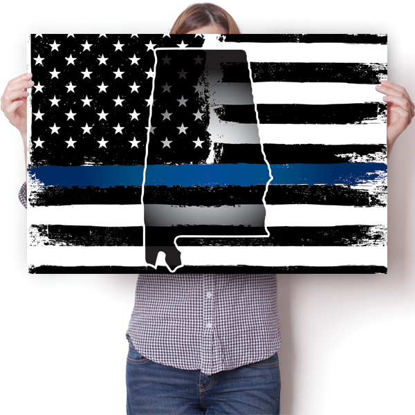 Thin Blue Line - Alabama Poster