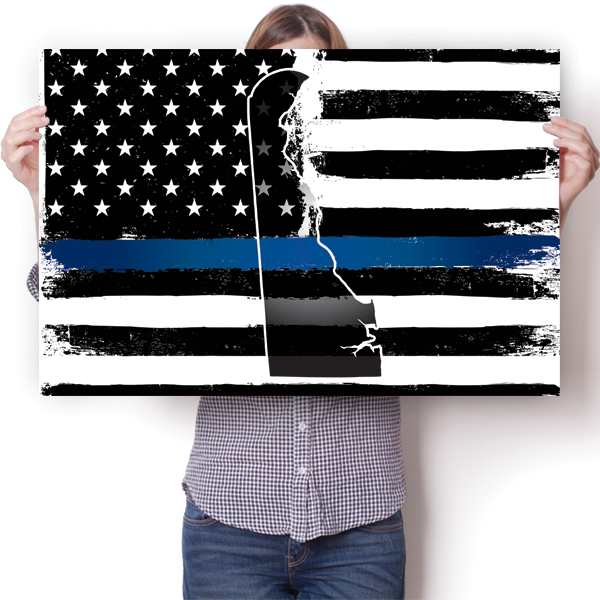 Thin Blue Line - Delaware Poster