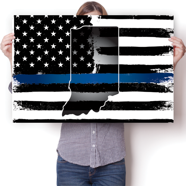 Thin Blue Line - Indiana Poster