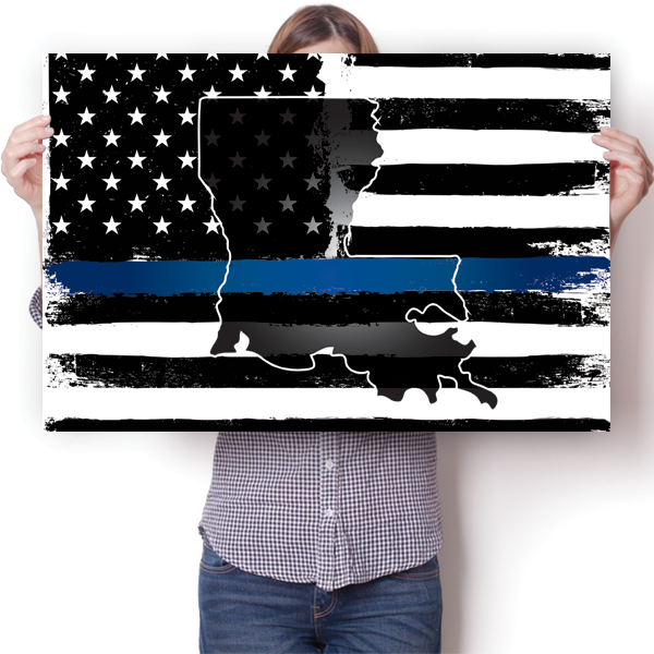 Thin Blue Line - Louisiana Poster