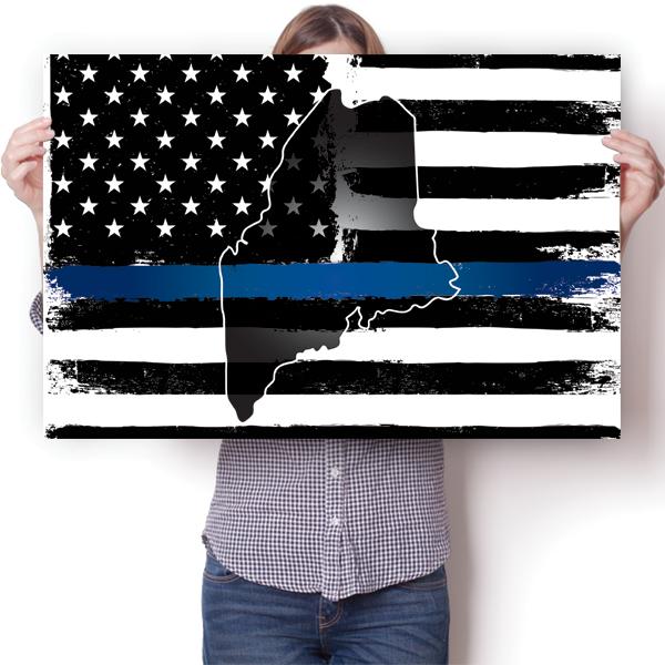 Thin Blue Line - Maine Poster