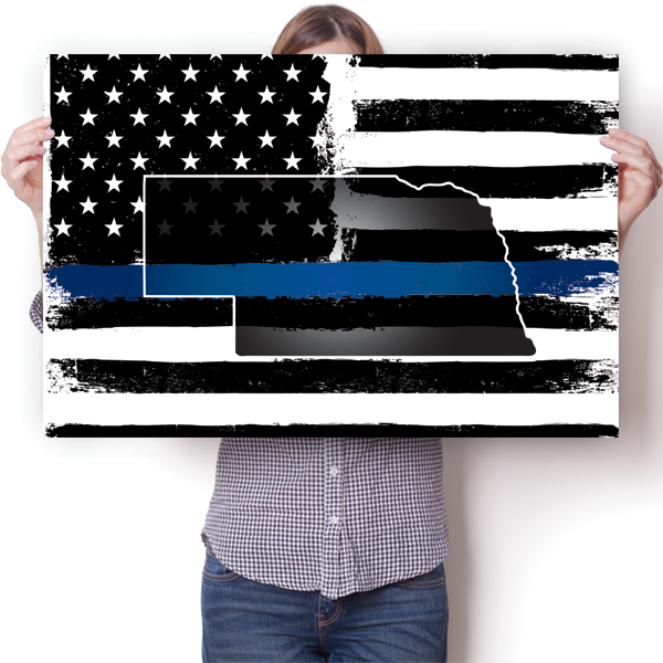 Thin Blue Line - Nebraska Poster