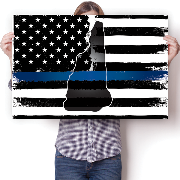 Thin Blue Line - New Hampshire Poster