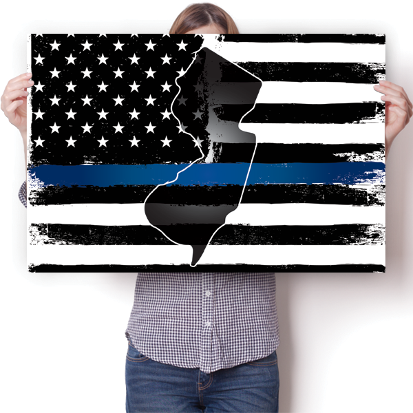 Thin Blue Line - New Jersey Poster