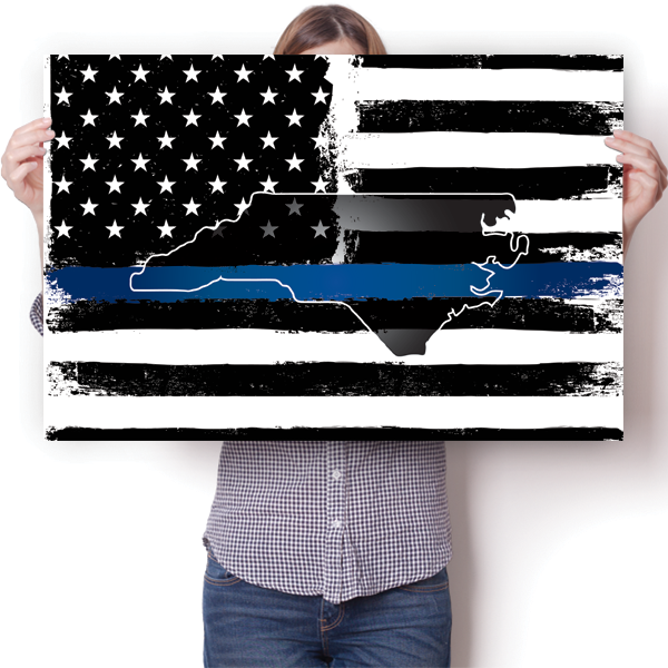Thin Blue Line - North Carolina Poster