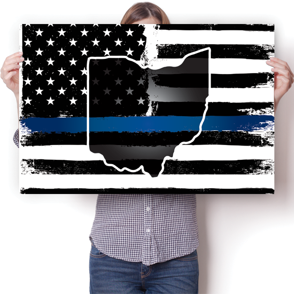 Thin Blue Line - Ohio Poster