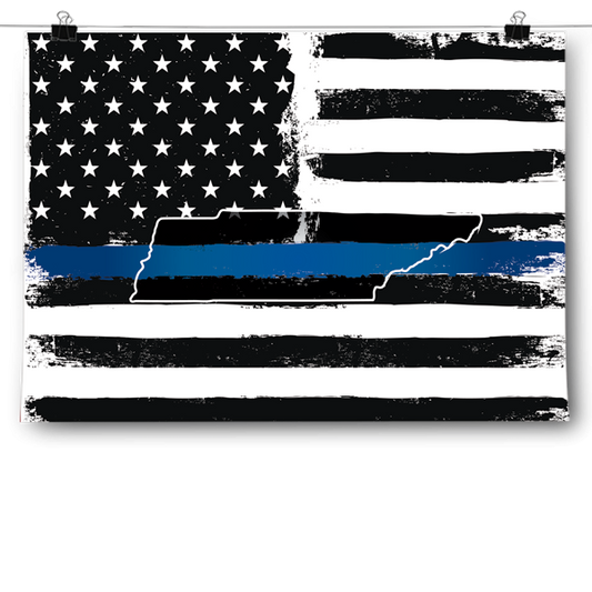 Thin Blue Line - Tennessee Poster