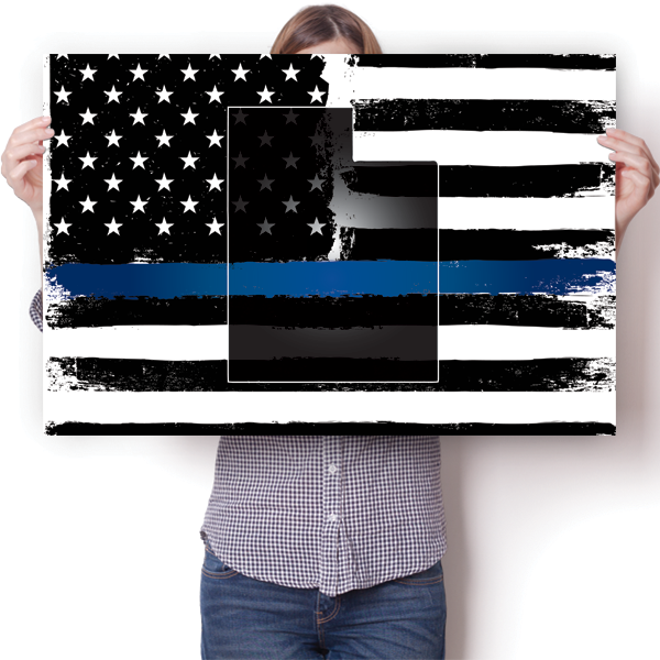 Thin Blue Line - Utah Poster