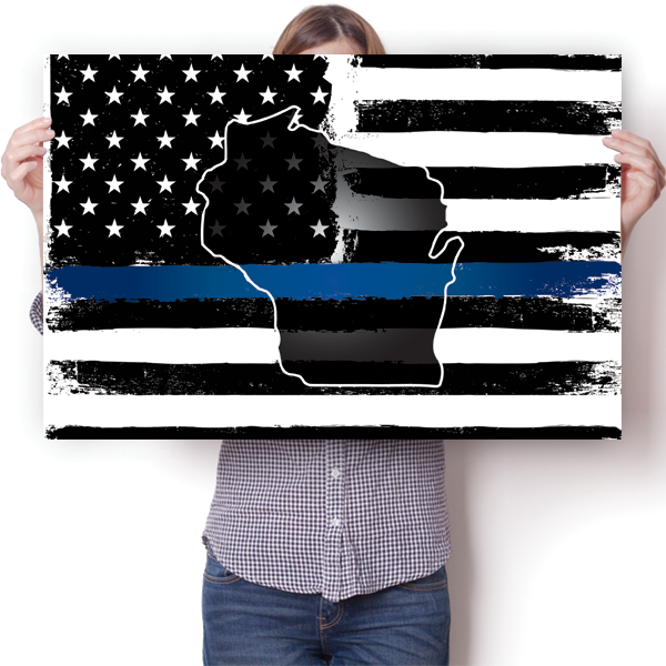 Thin Blue Line - Wisconsin Poster