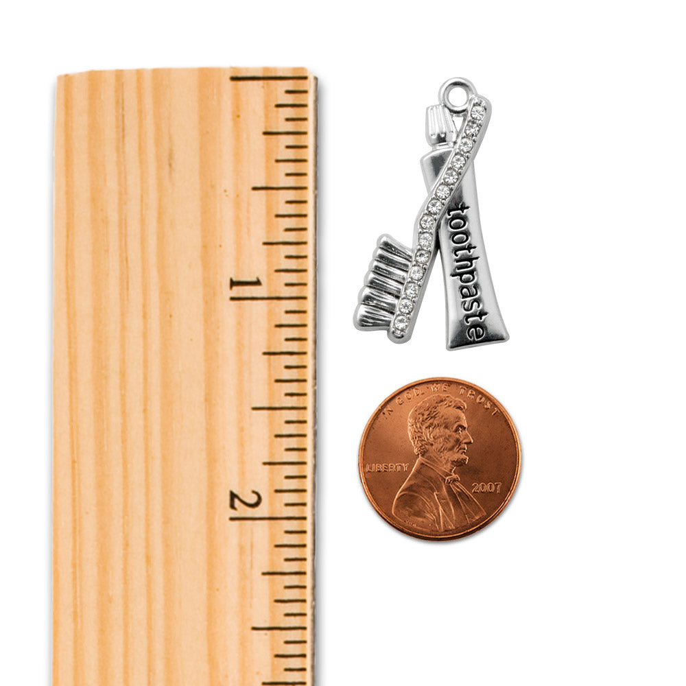 Silver Dental Charm Toggle Necklace