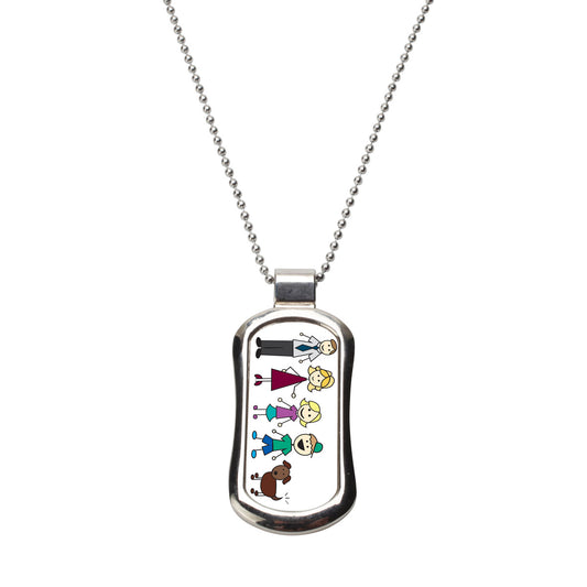 Steel Stick Family Dog Tag Necklace