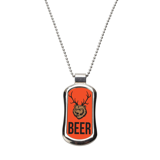 Steel The Beer Dog Tag Necklace