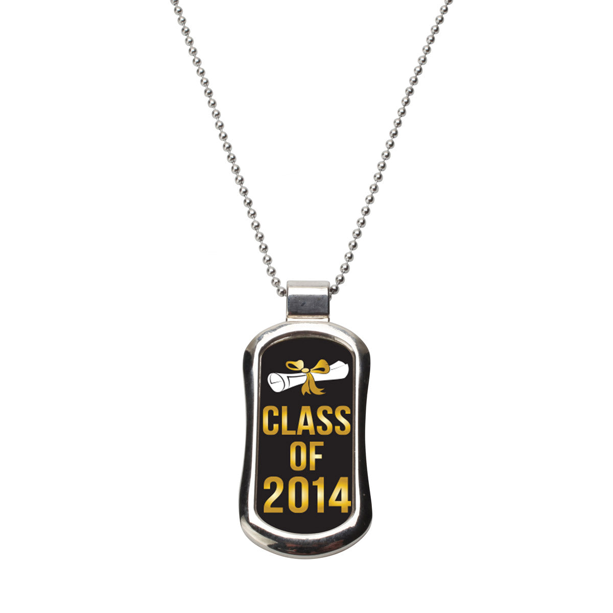 Steel Class of 2014 Dog Tag Necklace