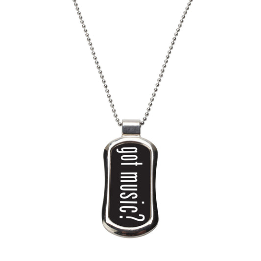 Steel Got Music Dog Tag Necklace