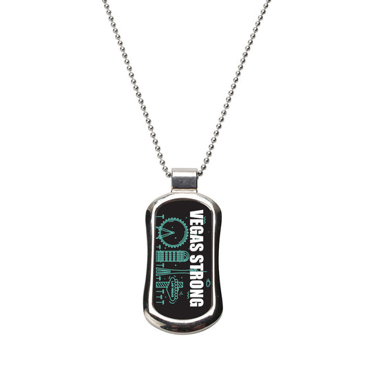 Steel Vegas Strong Dog Tag Necklace