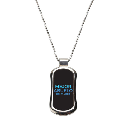 Steel Mejor Abuelo Dog Tag Necklace