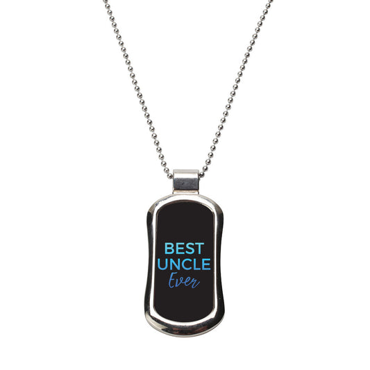 Steel Best Uncle Dog Tag Necklace