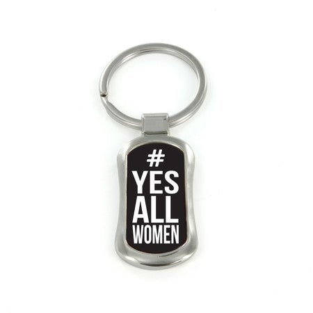 Steel All Women Dog Tag Keychain