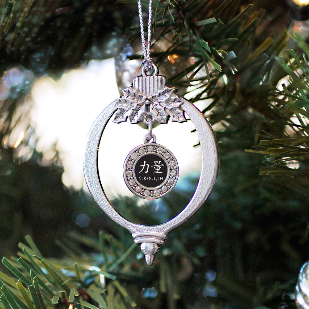 Silver Strength In Chinese Circle Charm Holiday Ornament