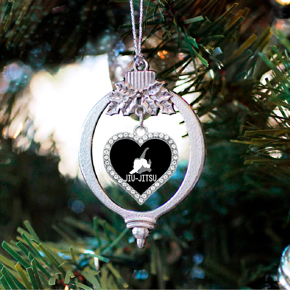Silver Aikido Open Heart Charm Holiday Ornament