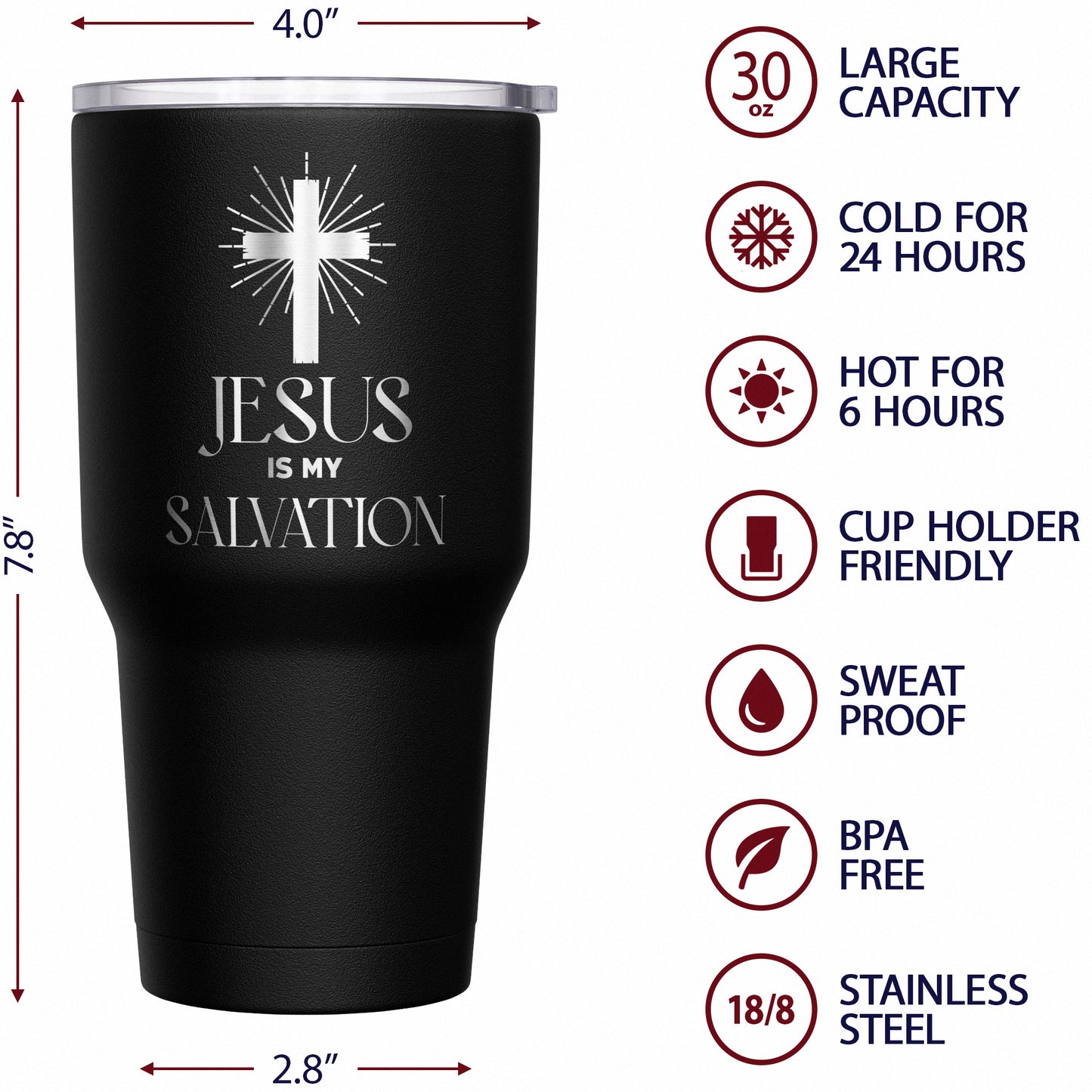 Jesus Is My Salvation Tumbler