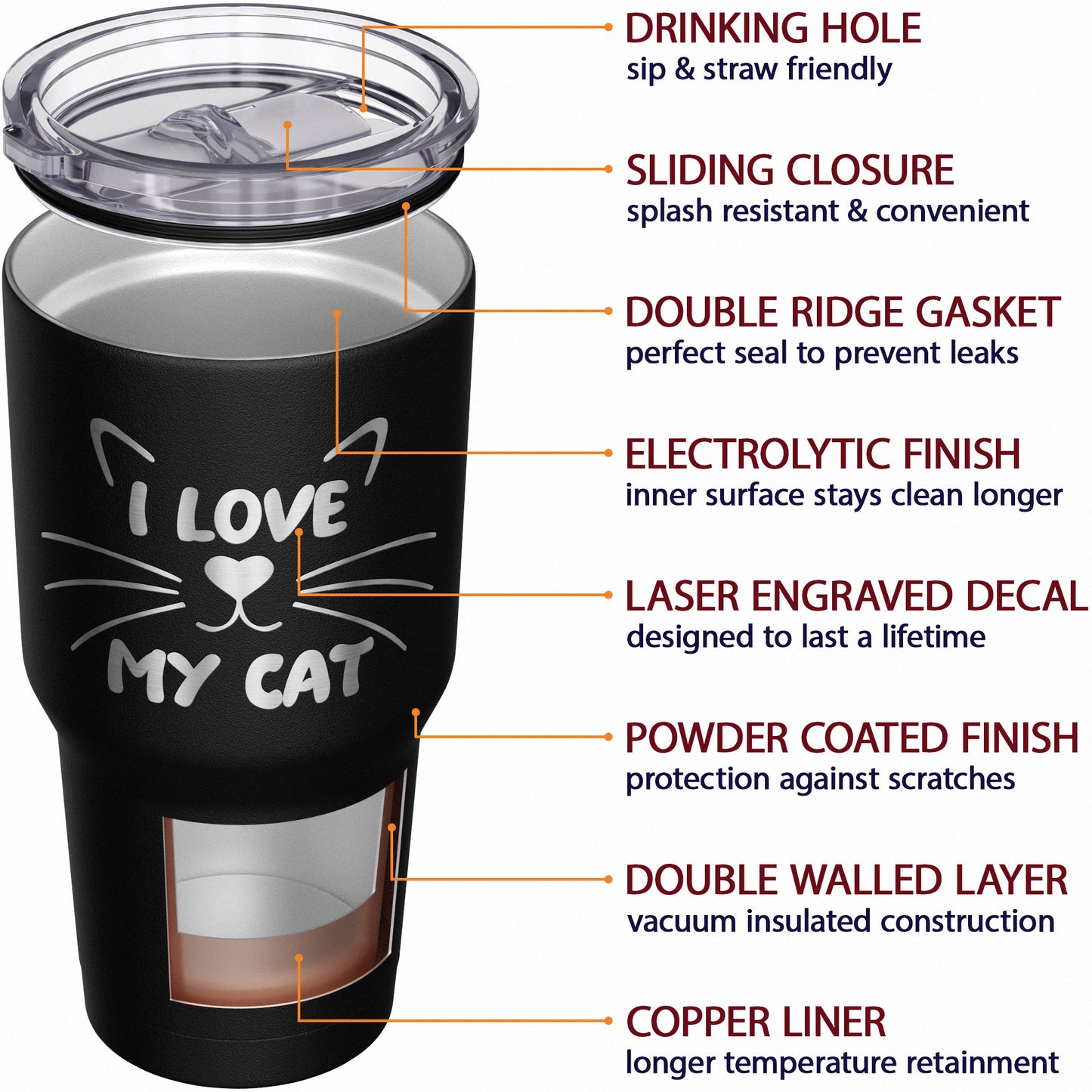 I Love My Cat Tumbler