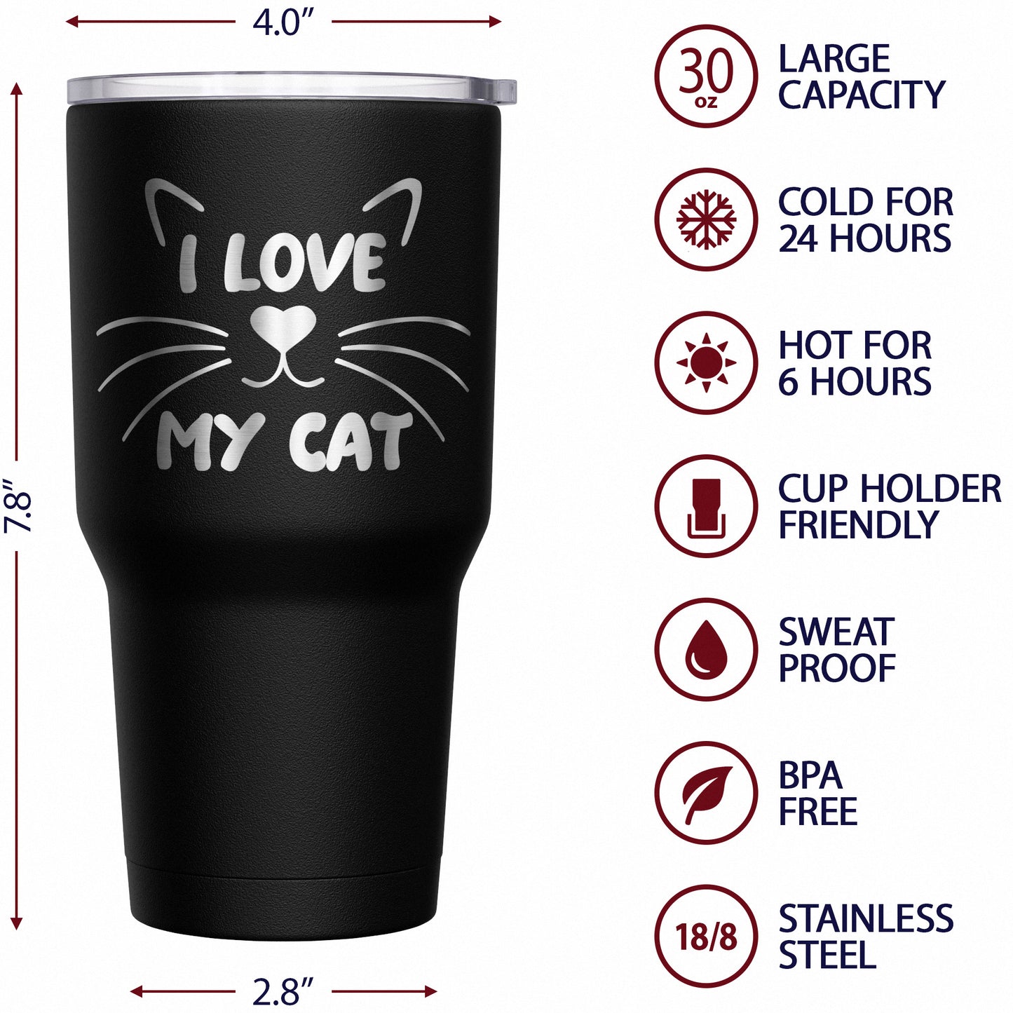 I Love My Cat Tumbler