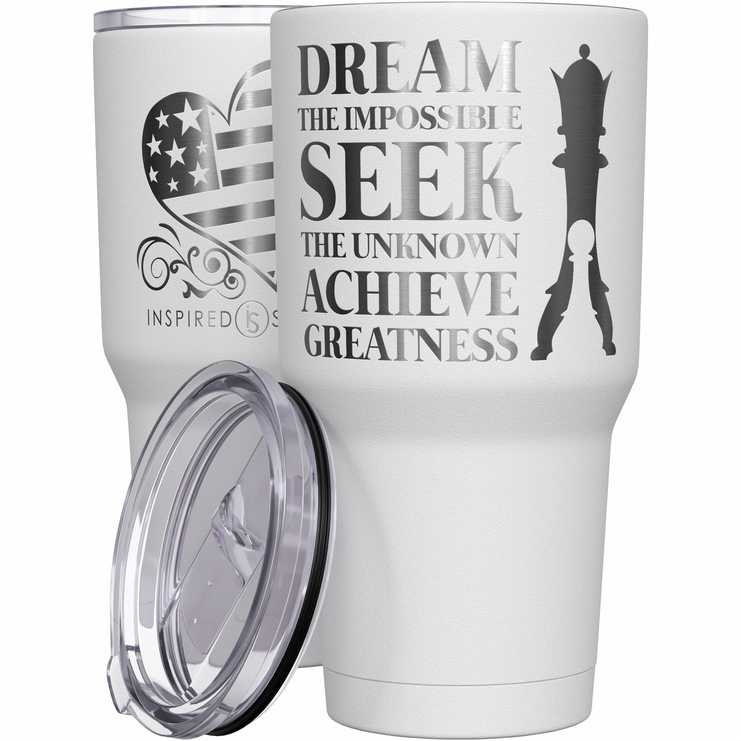 Dream the Impossible - Seek the Unknown - Achieve Greatness Tumbler