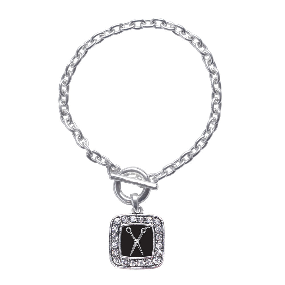 Silver The Stylist Square Charm Toggle Bracelet