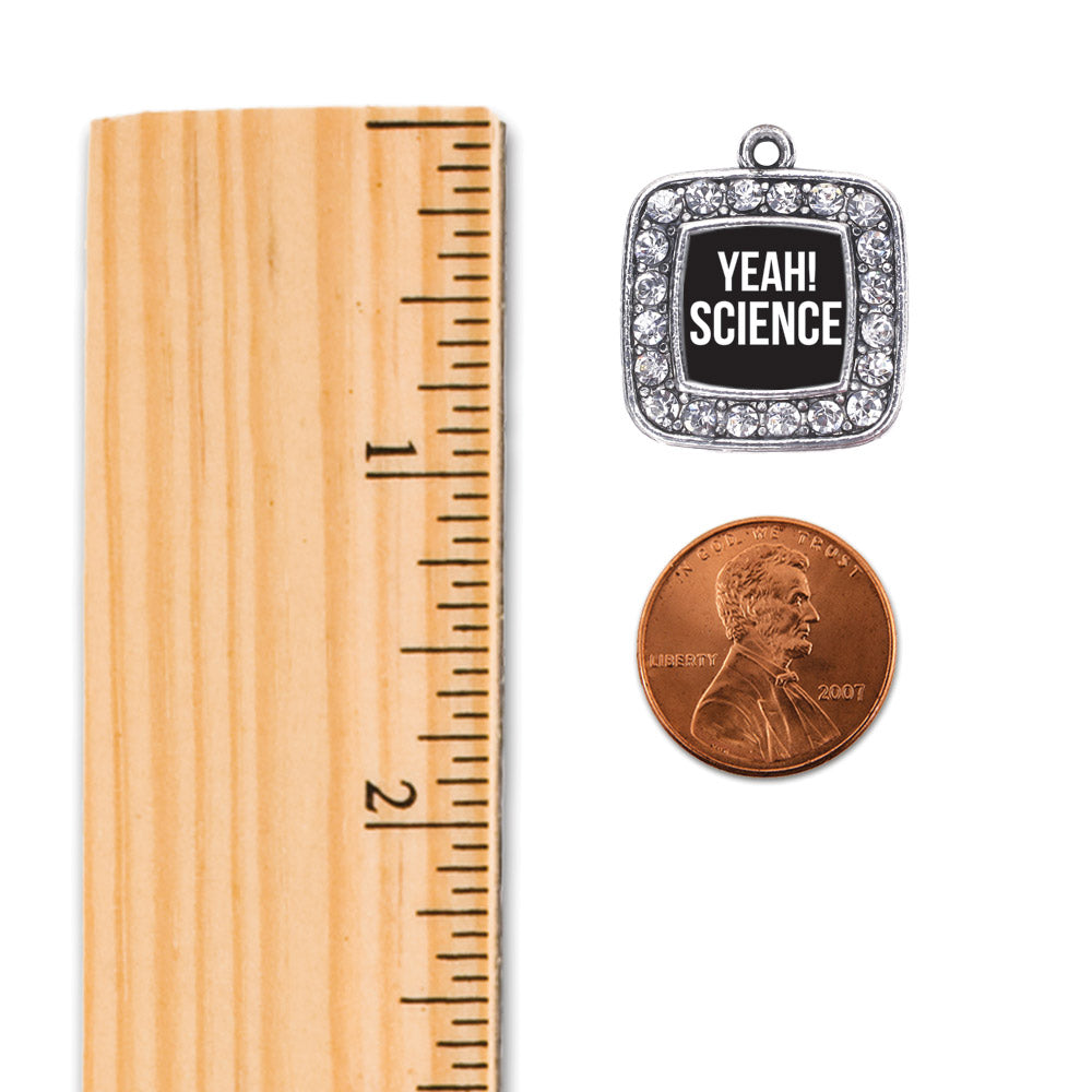 Silver Yeah! Science Square Charm Toggle Bracelet