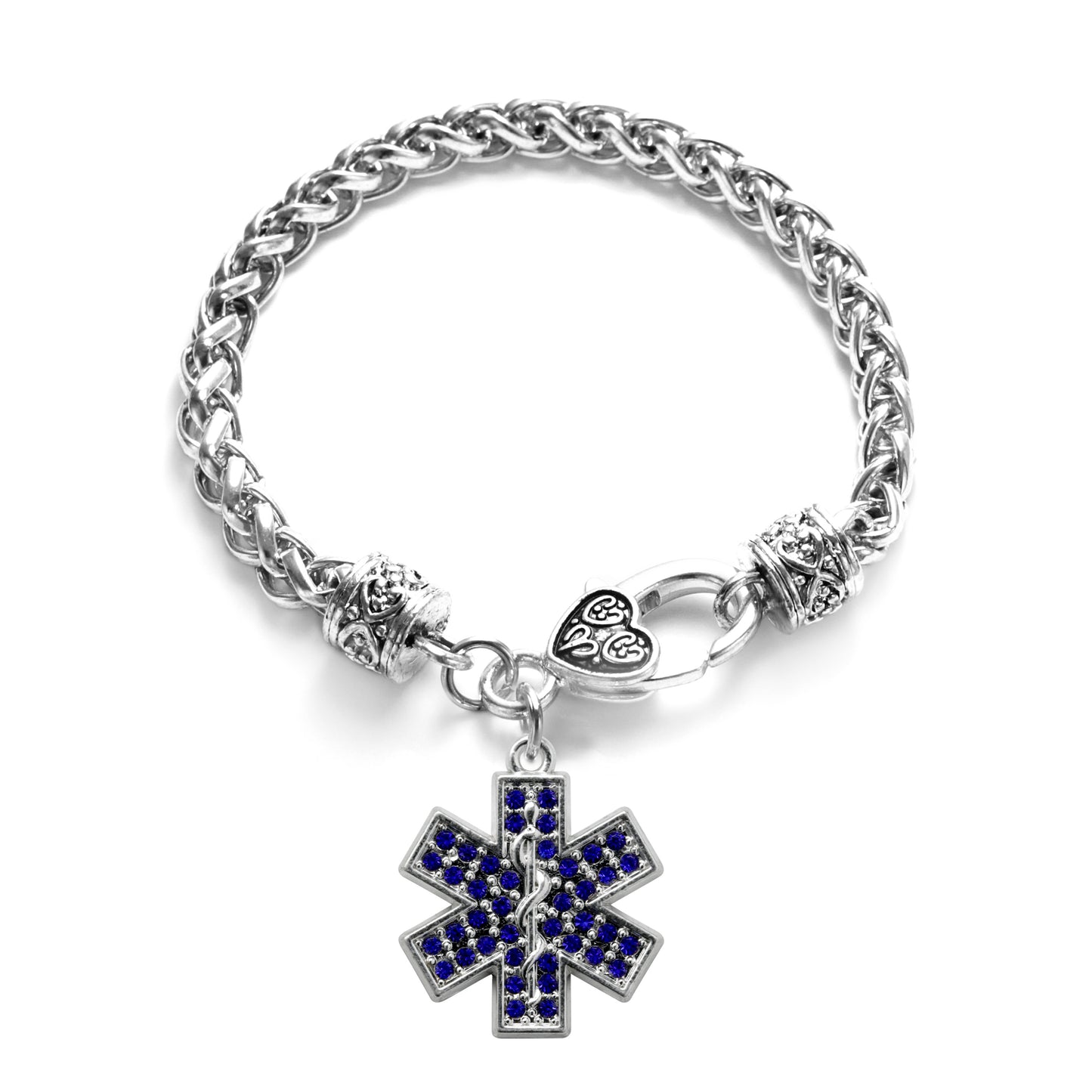 Silver EMT Charm Braided Bracelet