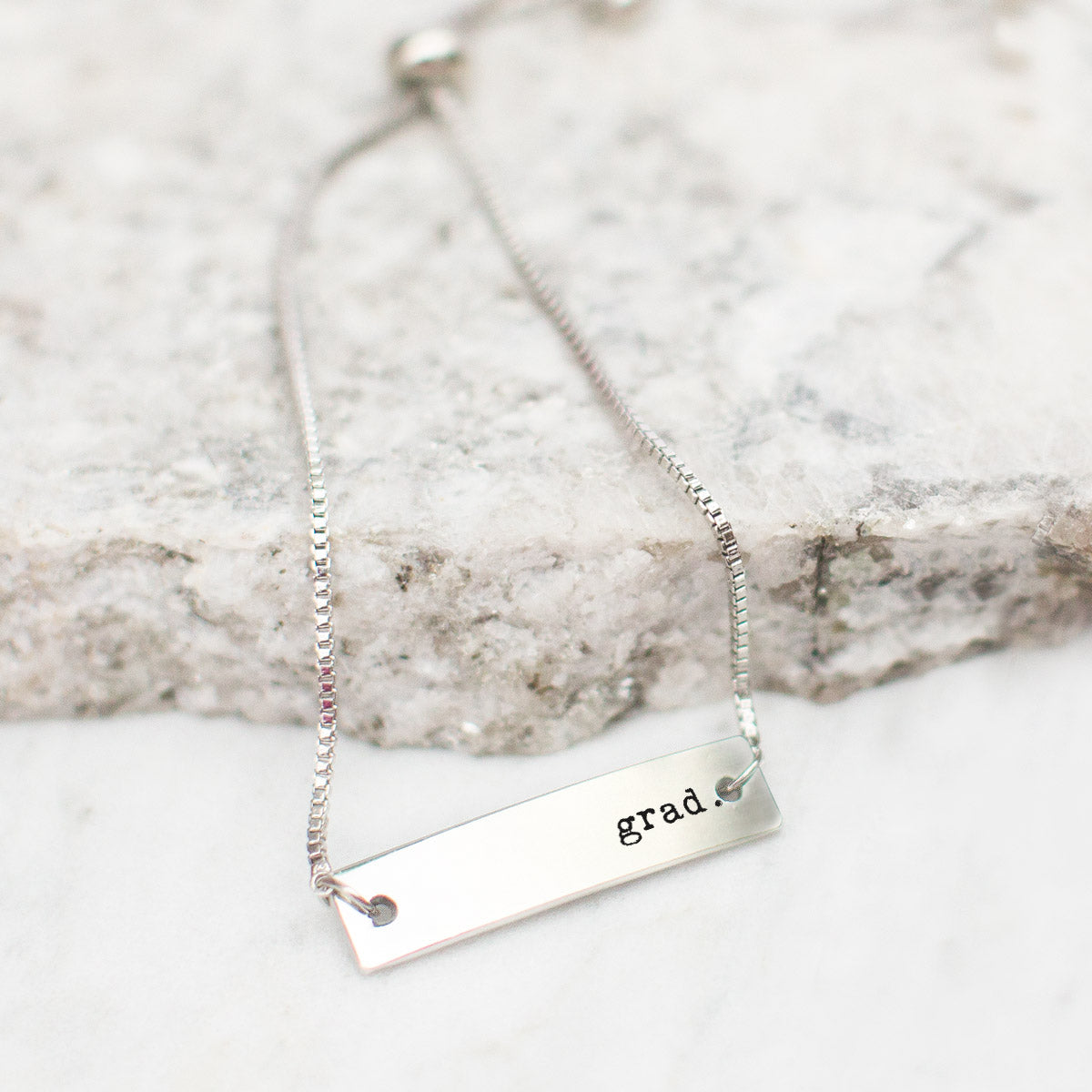 Silver Grad. Adjustable Bar Bracelet