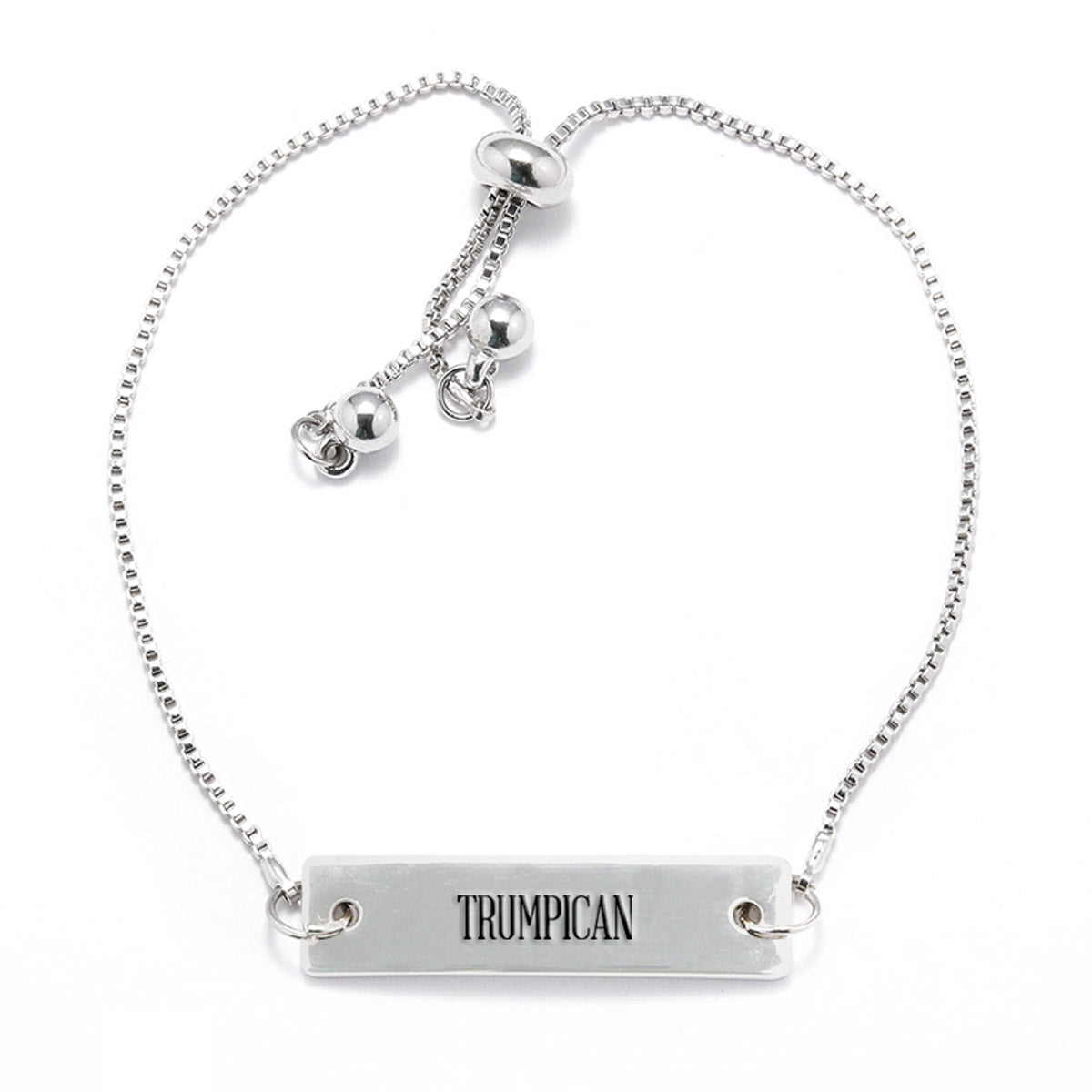 Silver Trumpican Adjustable Bar Bracelet