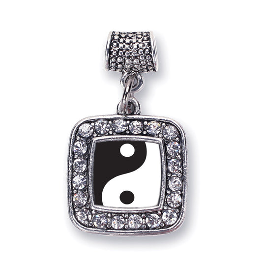 Silver Yin- Yang Square Memory Charm