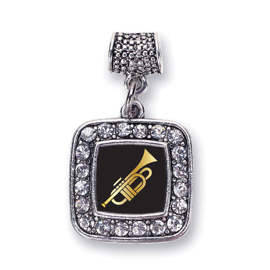 Silver Trumpet Square Memory Charm