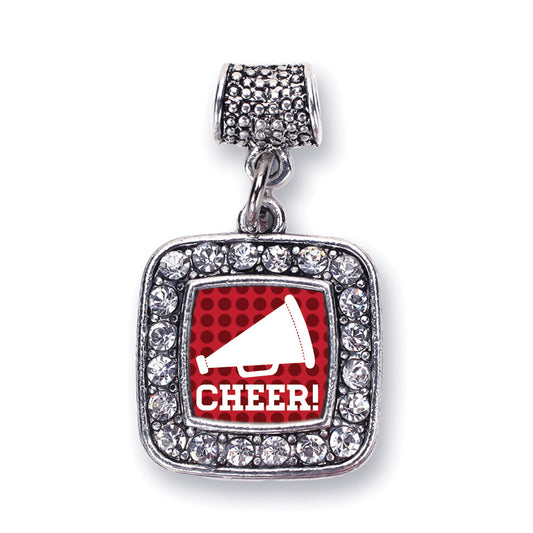 Silver Cheer Square Memory Charm