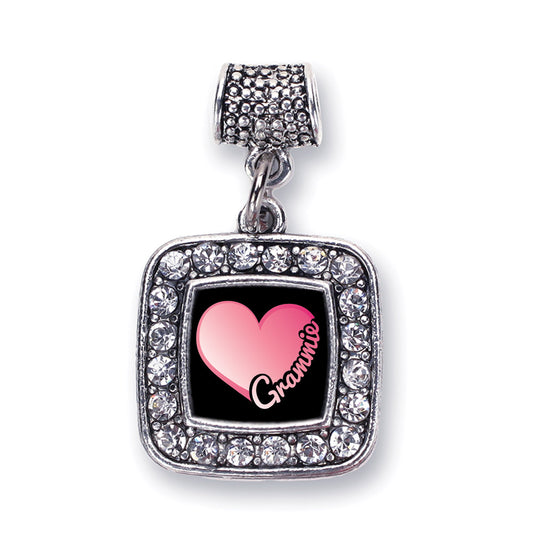 Silver Grammie Square Memory Charm