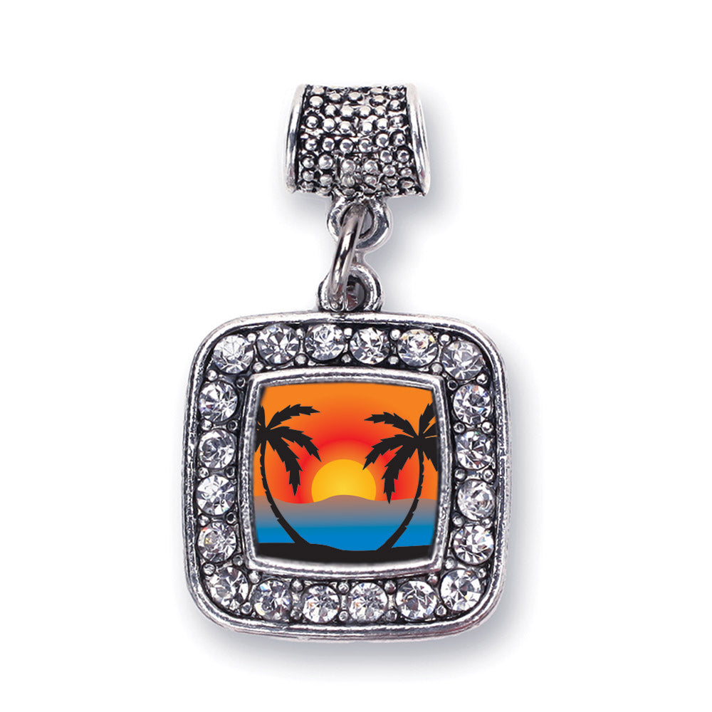 Silver The Perfect Get-Away Square Memory Charm
