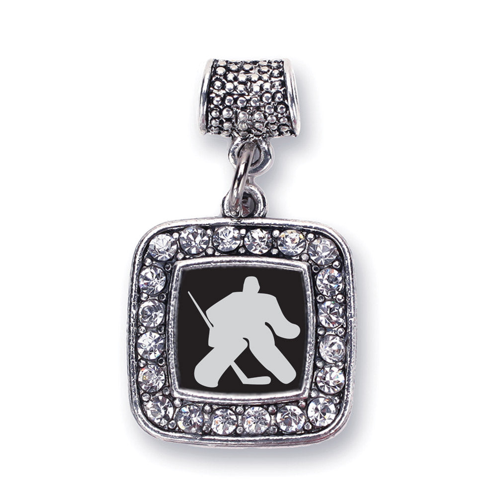 Silver Goalie Square Memory Charm