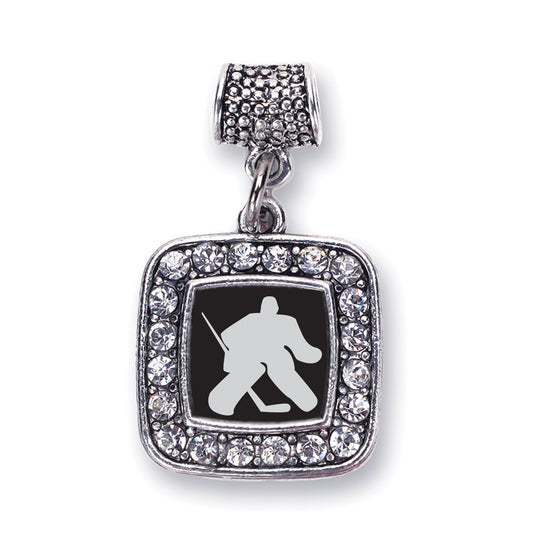 Silver Goalie Square Memory Charm