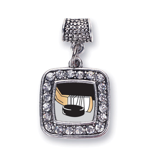 Silver Hockey Square Memory Charm