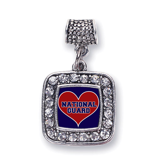 Silver National Guard Square Memory Charm