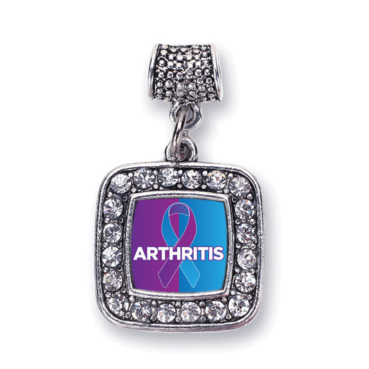 Silver Arthritis Square Memory Charm