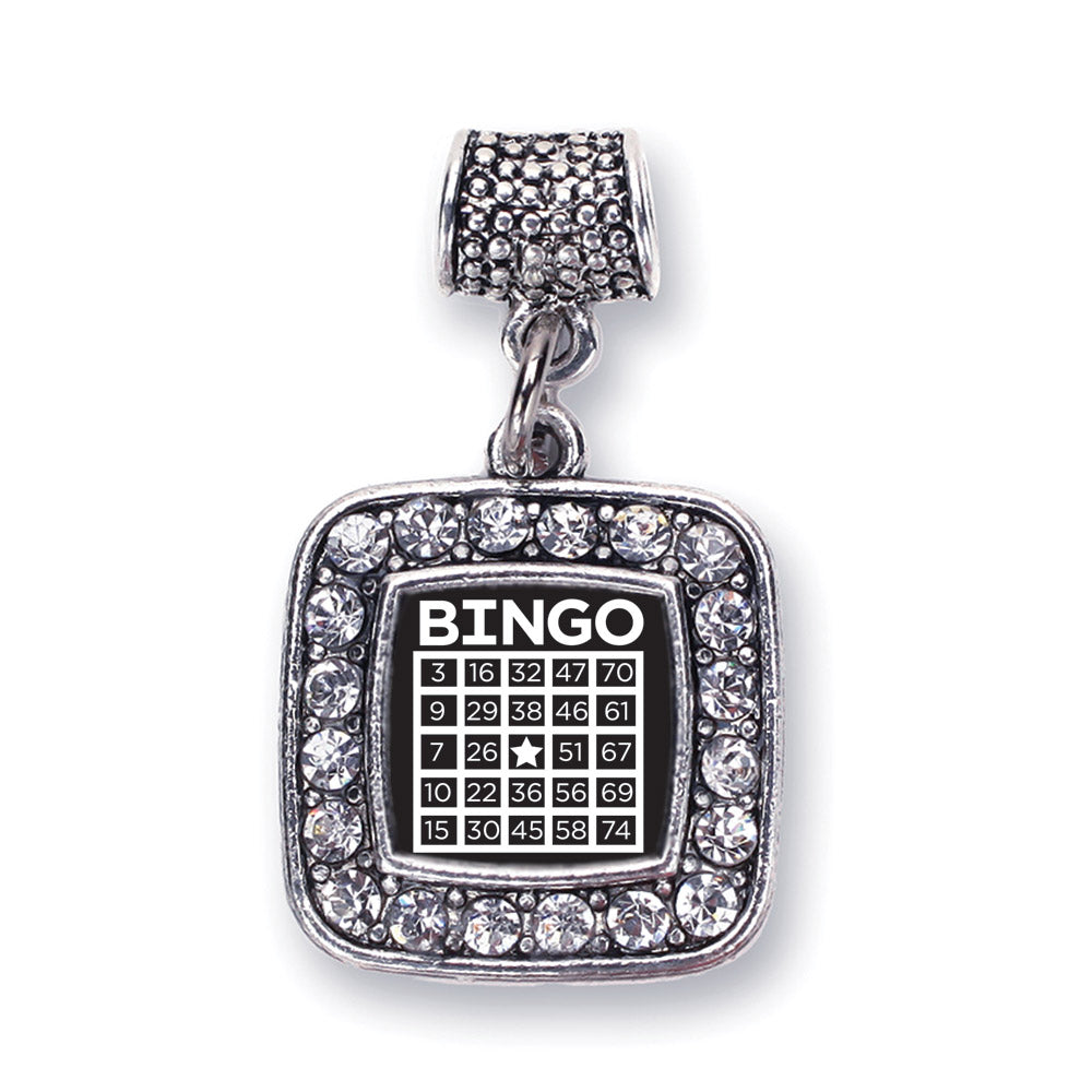 Silver Bingo Square Memory Charm
